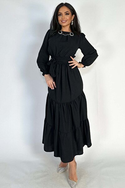 WildFashion Long casual dress made of light, airy material Y652-1-S