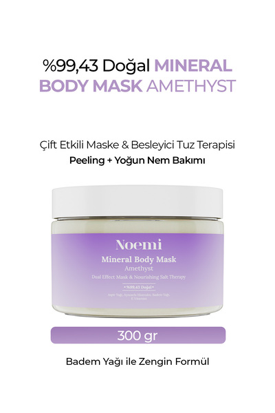 Noemi Doğal Mineral Body Mask Amethyst / Çift Etkili & Besleyici Tuz Terapisi...