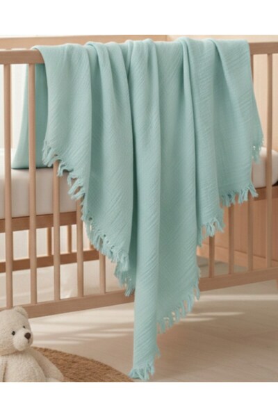 Ege Bebek Premium Quality, Single Layer 110X90 cm Fringed Solid Color Luxury ...