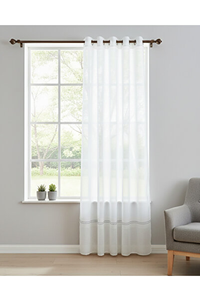 REDTAG ستارة شفافة بنقوش عاجية (قطعة واحدة)