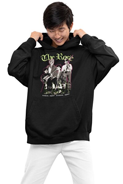 Fuddy Moda Unisex The Rose Štampano Sa kapuljačom dukserica, Oversize kroj Kp...