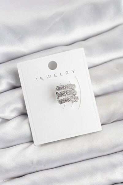 shopwave أقراط أذن من حجر الزركون باللون الفضي النحاسي