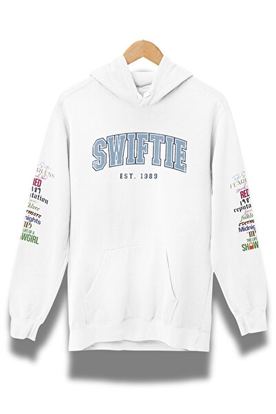 Fuddy Moda سويت شيرت للجنسين من Swiftie Albums Sleeve مطبوع بغطاء رأس، قصة فض...