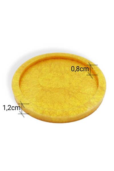 GLARESIN Sehpa tepsi tablo Epoksi kalıbı-Premium kalite uzun ömürli Silikon kalıp 50 cm Çap