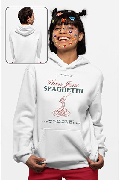 Fuddy Moda سويت شيرت سباغيتي سونغ مطبوع بغطاء رأس للجنسين، هوديي بتصميم بيونس...