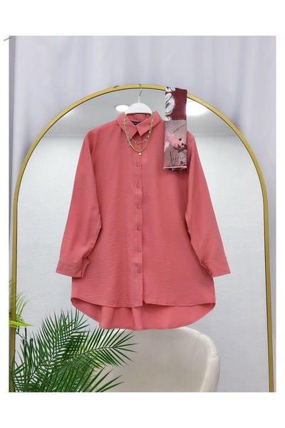 YEDİLALE Relaxed Cut Classic Women's Shirt [Loose Fit, Only the Shirt Is Incl...