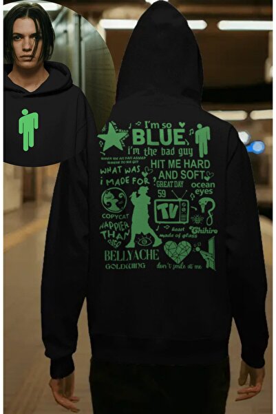 Fuddy Moda Hanorac unisex cu imprimeu pe spate albume și cântece tricou , Han...