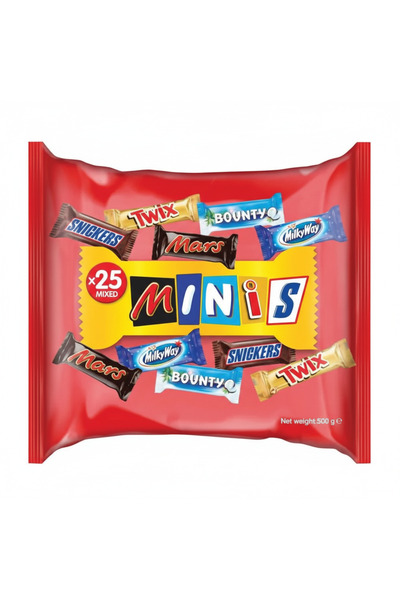 Mars Mixed chocolate candies Minis, Snickers, Bounty, Twix, Milky Way, 500 g,...