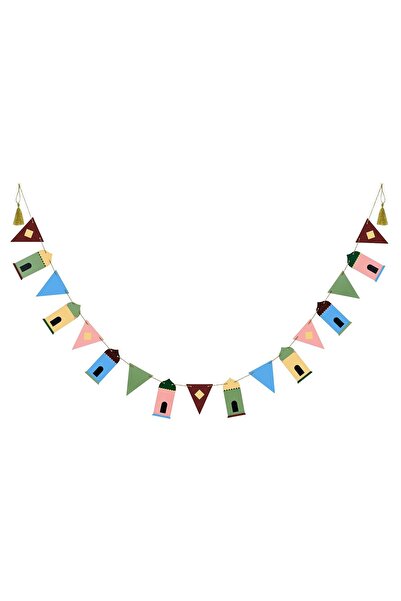 IKEA GOKVÄLLÅ Garland, house flag/multicolour, 1.9 m