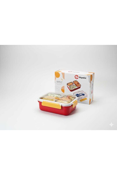 FP FIXPOINT Fixpoint Sefer Taşi 304Steel 3 Compartments 620ml Locking Lid