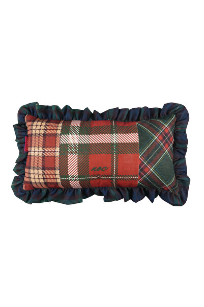 NOCCASA Ekose desen fırfırlı dekoratif kırlent