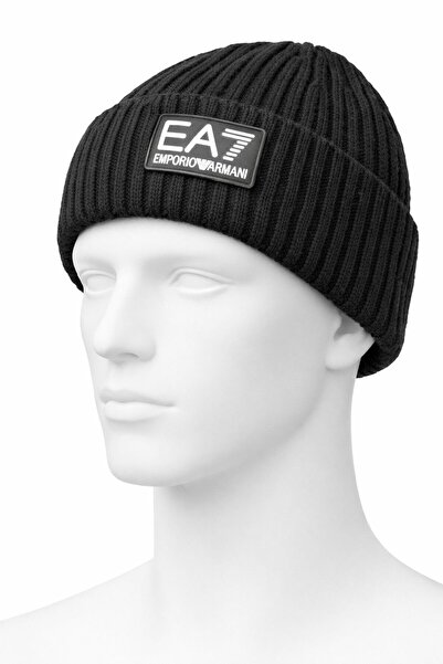 EA7 Emporio Armani Caciula unisex cu logo cauciucat