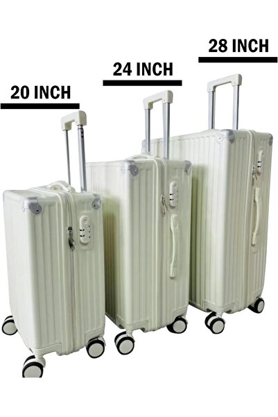 Yuwell طقم حقائب سفر YU WELL مكون من 3 قطع، مقاسات 20/24/28 بوصة، هيكل صلب من...