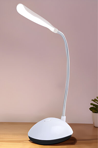 Hazar Led Taşınabilir Pilli Masa Lambası Beyaz Led Işıklı Kitap Okuma Lambası