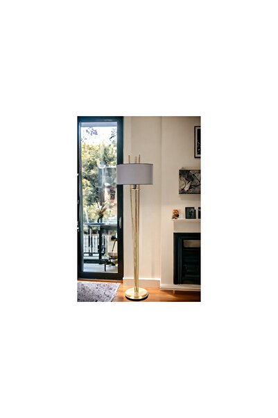 Vivense BELEN LAMBADER, ESKİTME SİLİNDİR KOYU GRİ ABAJURLU