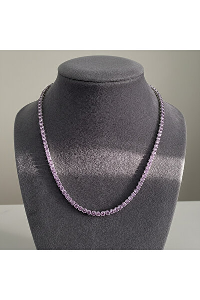 Mira Glam Zirconia tennis necklace