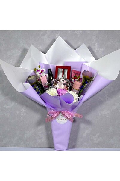 velve Special Beauty bouquet, with soap and handmade flowers, box with 3 brac...