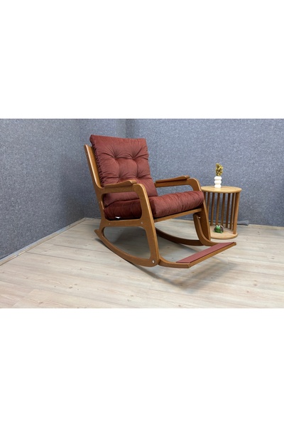 Vivense ASEDİA KONTES SALLANAN SANDALYE, KİREMİT, AÇIK CEVİZ AYAK