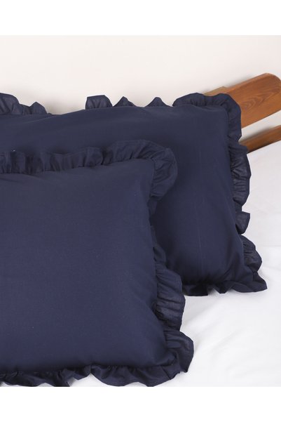 ENESSA 2 Pieces 100% Cotton Ruffled Pillowcase 50x70 cm