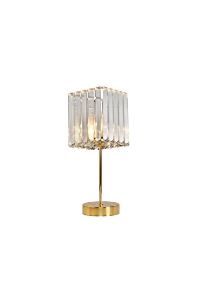 Vivense EVLİGHT TEKLİ MASA LAMBASI, KRİSTAL CAM ABAJUR