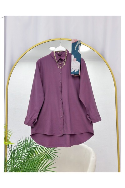 YEDİLALE Relaxed Cut Classic Women's Shirt [Loose Fit, Only the Shirt Is Incl...