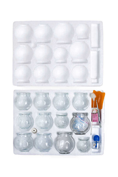 MİRAC HACAMAT 12’li Cam Kupa Seti – Hacamat Kupası, Vakumlu Terapi Kupaları