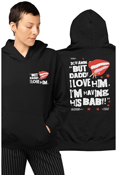 Fuddy Moda سويت شيرت للجنسين But Daddy I Love Him رقم مطبوع بغطاء رأس، هوديي ...