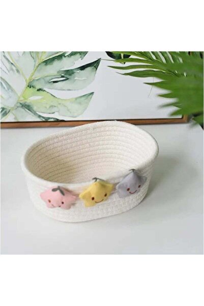 Arabest Chic Star-Shaped Woven Cotton Storage Basket,For Keys,Remote Controls...