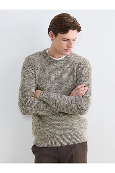 LC Waikiki Southblue Crew Neck Regular Fit Men's Knitwear Sweater