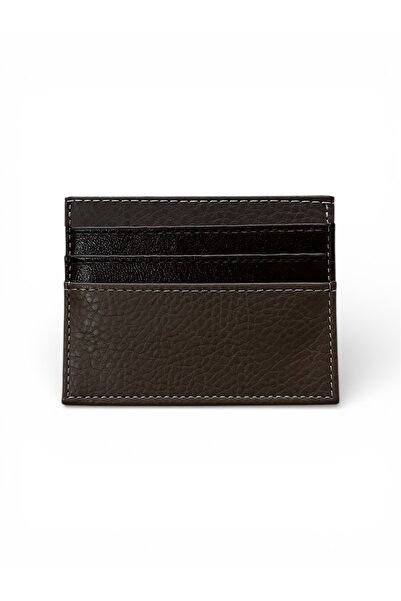 stravis 6 Compartment Brown Card Holder