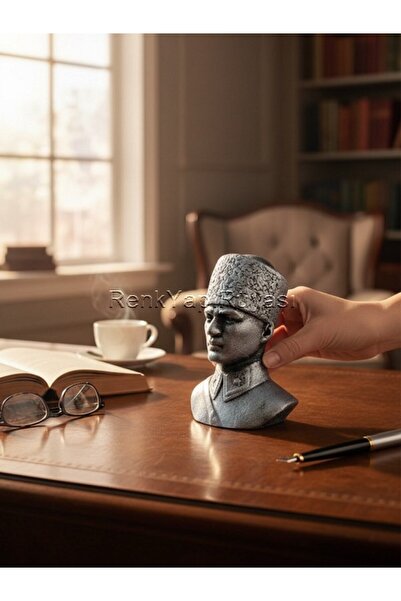 RENK YAPI RÜYASI DEKORATİF ATATÜRK BÜSTÜ GÜMÜŞ EL İŞÇİLİĞİ İLE BOYAMA ATATÜRK...
