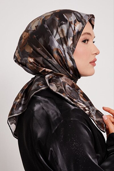 Levidor Batik Shadow Flower Pattern Sparkling Crystal Scarf