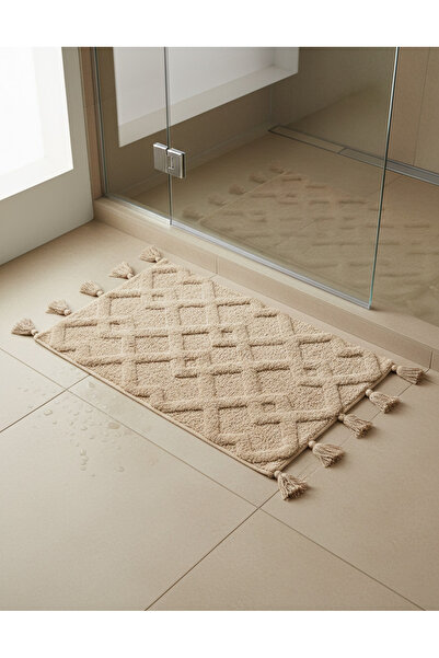 REDTAG Light Brown Tassel Tufted Bathmat 50×80 cm