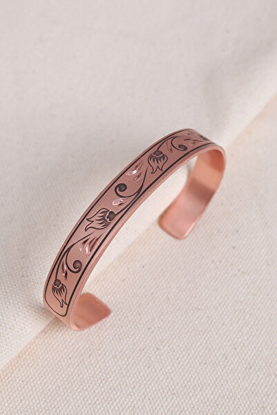 Süspüs Accessories Pure Copper Bracelet with Tulip Figure