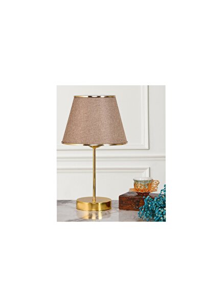 Vivense EVLİGHT YESNA METAL AYAKLI GOLD ABAJUR, KUMBEJİ