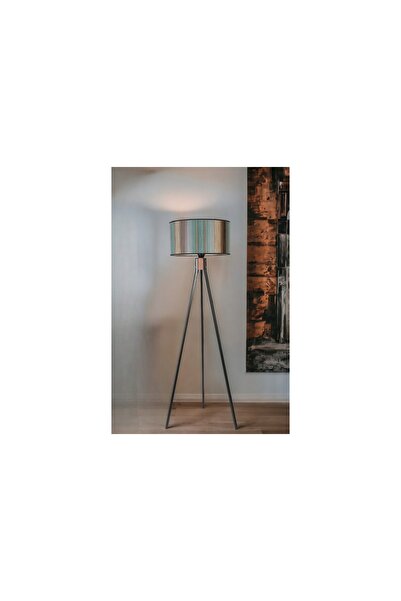 Vivense FISCO TRİPOD LAMBADER, SİYAH AYAK, SİLİNDİR RENKLİ ABAJURLU