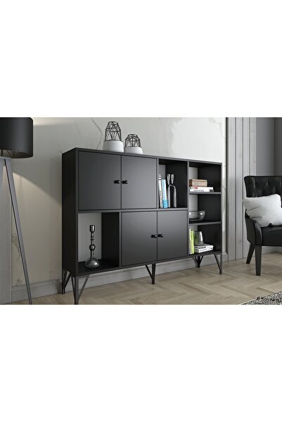 Vivense RÜZGAR KONSOL, METAL AYAKLI, SİYAH, 140 CM