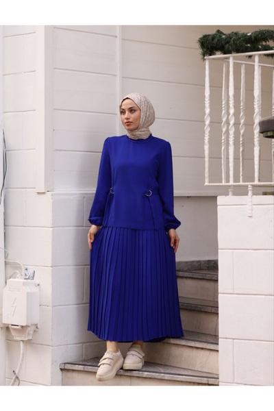 MODAELA طقم حجاب مع تنورة مطوية