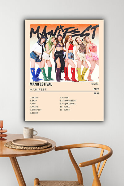 postercraft Manifest Manifestival Albüm Tasarım Modern Panel Tablo Poster