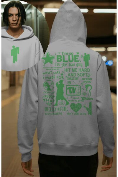 Fuddy Moda Hanorac unisex cu imprimeu pe spate albume și cântece tricou , Han...