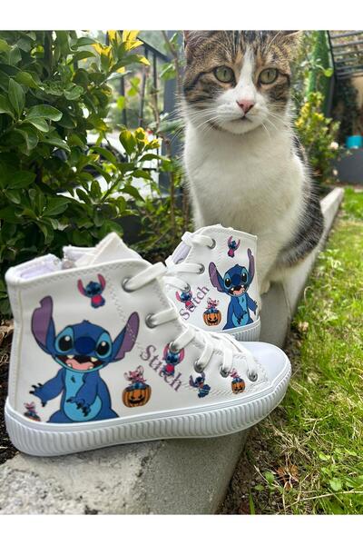 Scarpe Magiche Girls' Stitch Printed Casual Sneakers – Cute Character Pattern