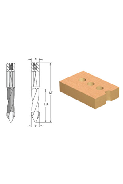 ELBE Τρυπάνι CMS, διαμπερείς οπές, πεπλατυσμένος κυλινδρικός άξονας, βίδα ρύθ...