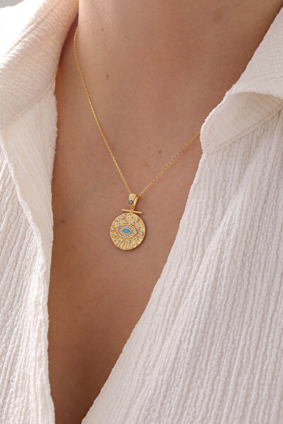 YAVUZ KUYUMCULUK 14 Ayar Altın Tılsım Göz Kolye