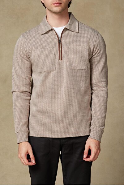 Abbate Milo din material subțire țesătură din bumbac, cu potrivire modernă, m...