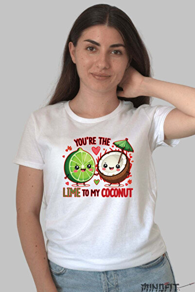 GILDAN Tricou Cuplu Valentine S Day Lime To My Coconut Dama