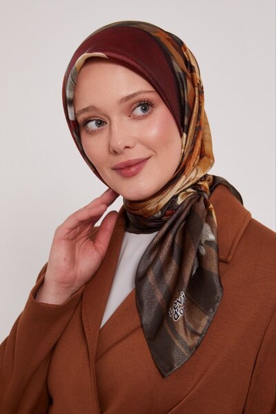 Levidor Striped Floral Pattern Sparkling Crystal Scarf