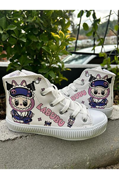 Scarpe Magiche Girl's Labubu Printed Casual Sneakers – Cute Character Pattern