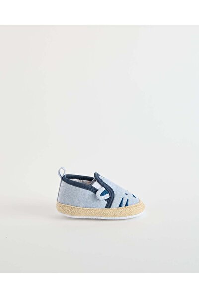REDTAG Blue Embroidered Baby Pram Shoe
