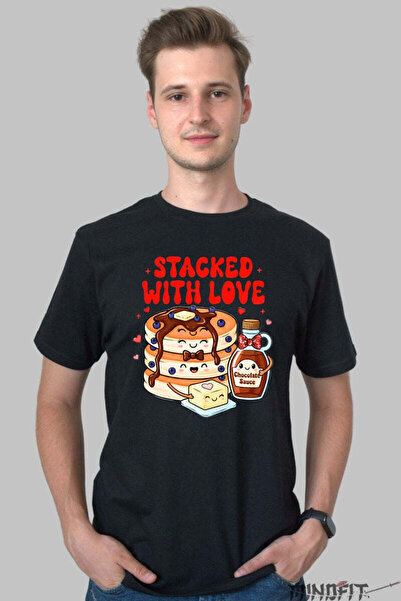 GILDAN Tricou Valentine S Day Pancake Love Stacked With Love Barbat