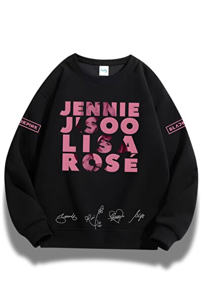 Fuddy Moda Unisex Oversized Kpop Music Blackpink Members Sleeve Printed Crew ...